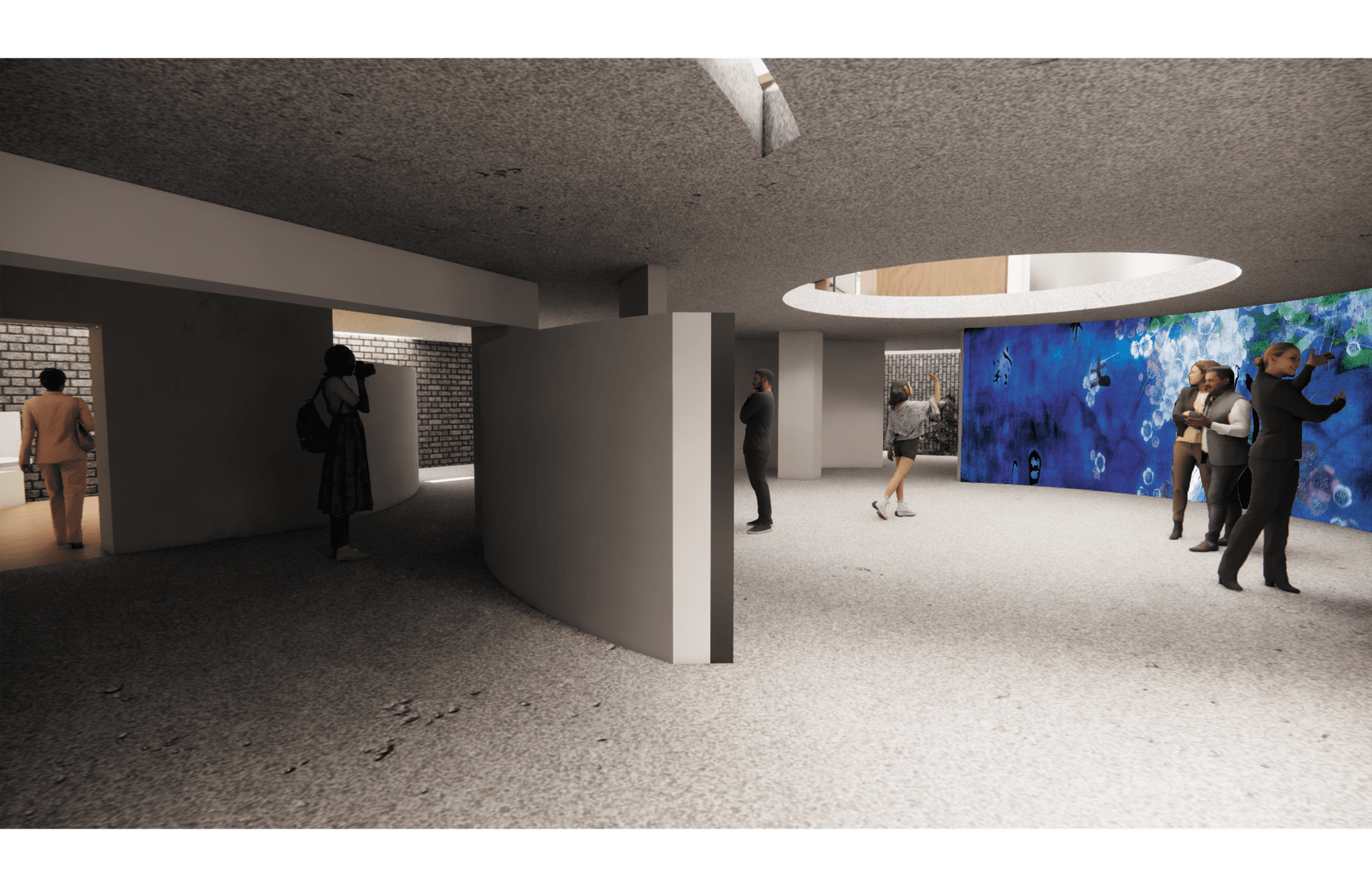 Interactive Media Exhibition on Basement