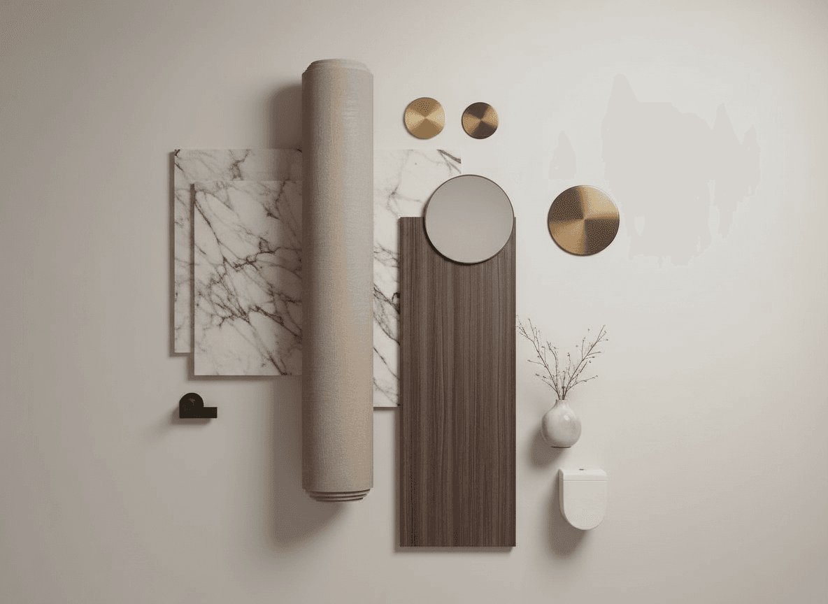 Powder Room Material Board